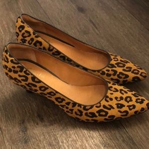 Clarks leopard kitten heels 8.5